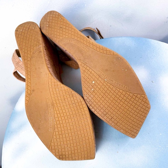 Stuart Weitzman platform cork wedge sandals - Picture 9 of 10